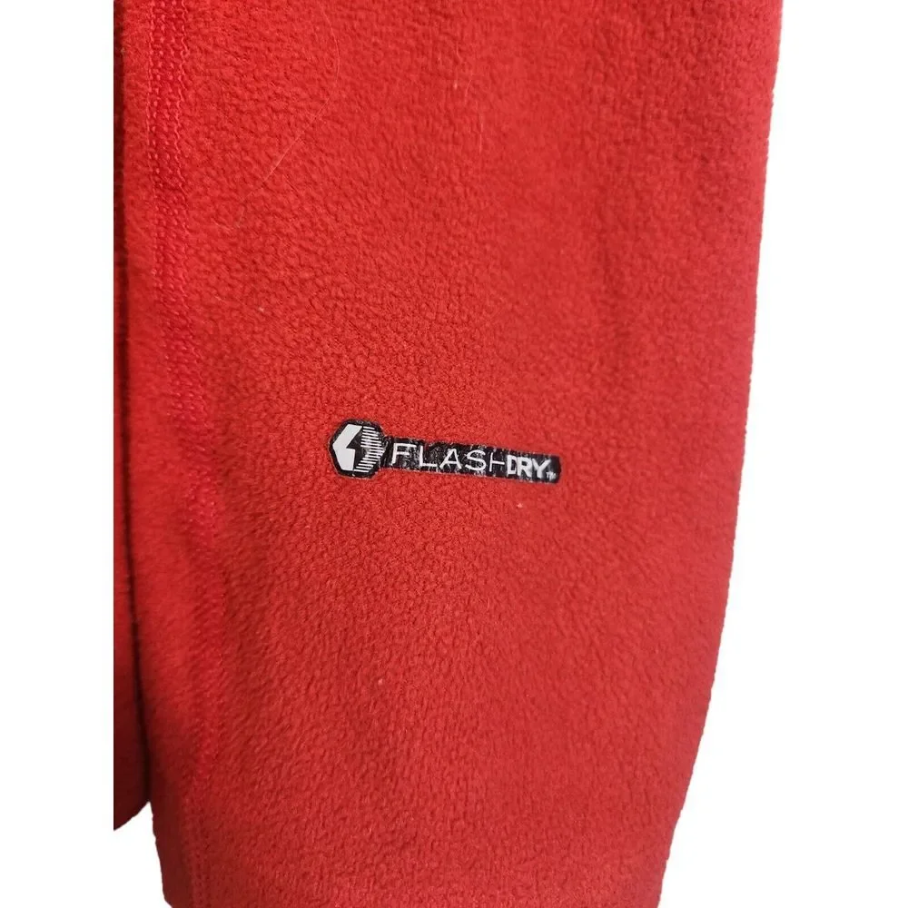 The North Face Men's‎ FlashDry 1/2 Zip Fleece Pullover Size Small Red Gray